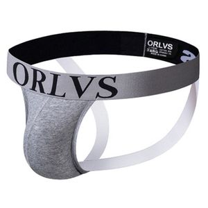 Man underkläder sexiga underbyxor mode trend jockstrap gay g-strängar bikini bomullsmän thongs calzoncillo hombre sous veteement or131