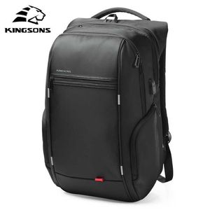 Plecaki Kingsons Laptop 15 Cal USB Ładowanie Anti Kradzież Plecak Mężczyźni Podróży Plecak Wody Repellent Szkolne Torby Męskie Mochila 202211