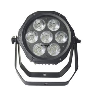 20 Parça Düz LED Par RGBWA DMX PAR64 7 * 15 W 5in1 LED Ince Par Sahne Disko KTV Düğün Parti DJ Işık