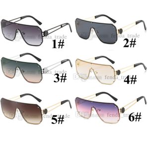 Fabrikspris Nya fyrkantiga solglasögon kvinnor Stora glasögon med metalldekoration mode dam solglasögon UV400 6 färger 10 STK snabb frakt
