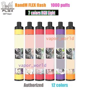 Original RandM FLEX Flash Disposable Vape puffs e cigarettes mah battery ml Capacity Device VS float bang xxl air bar max