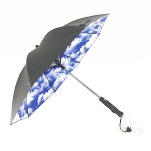 Распылитель вентилятора зонтик длинные ручки летнее охлаждение солнечный дождливый день двойной цель водонепроницаемый портативный сверхлегкий путешествие-30 210721