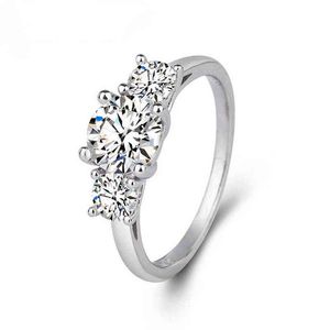 Moissanite s 6.0mm Round CutMoissanite Diamond Engagement Wedding Double Halo Ring Regalo in argento per le donne