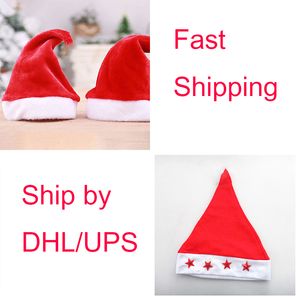 Creative Sublimation Christmas Hat Santa Claus Red Hats Blank DIY Present Cap Xmas Party Decoration 28 * 36cm