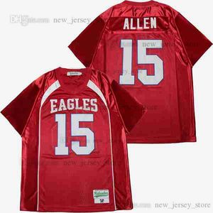 Movie Josh Allen # 15 High School Jersey Niestandardowe DIY Design Schode College Football Koszulki