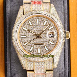 eternity Jewelry Watches RRF Latest products 126334 126203 126333 A2824 Automatic Iced Out Full 40MM Mens Watch Diamonds Dial 904L Steel Diamond Gold Case Bracelet