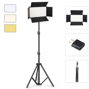 LED VIDEO LIGHT PANEL Photo Studio Fillampanel Panel 1120 LED Pärlor EU US-kontaktfotografering Lighting for Video Filming Live Stream