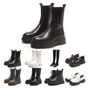 Martin Boots Chelsea Womens Black Bianco Pistacchio Gelo Plaid Alta piattaforma bassa piattaforma caviglia mezzo avvio rotondo di piedi moda