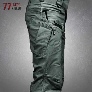 Tactical Cargo Spodnie Mężczyźni Wojskowy Wodoodporna Swat Bombat Spodnie Mężczyzna Moduł Kieszeń Oddychająca Armia Pant Męskie Pracy Joggers 211112