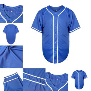 Blank Blue Baseball Jersey 2021-22 Pełny haft Wysokiej jakości niestandardowe Twoje imię Numer S-XXXL