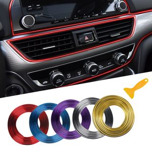 5M Car Dashboard Door Edge Insert Trim Styling Interior Decorative Moulding Accessori auto universali Inserto striscia con pacchetto raschietto