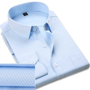 SHAN BAO blu bianco rosa camicia classica a maniche lunghe primavera ed estate business casual camicia slim da ufficio per uomo e donna 210531