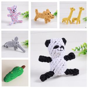 Dog Chew Toys for Teething Puppy Handmade Washable Cotton Playtime Toy Elepant Giraffe Christmas Tree 6 Styles Safe Material