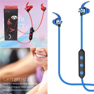 XT22 Drahtloser Kopfhörer Sport Bluetooth Wasserdichter Kopfhörer Magnetic Attraction Headset mit Mikrofon für Mobiltelefon mit Einzelhandelsverpackung