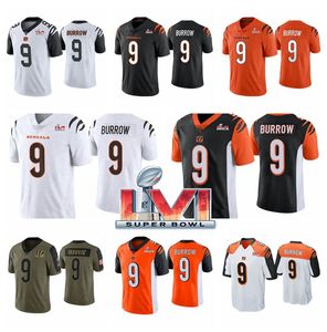 Wholesale super jerseys for sale - Group buy 2022 Cincinnati Bengals Men Color Rush Joe Burrow Super football Bowl LVI White Vapor Limited Jersey