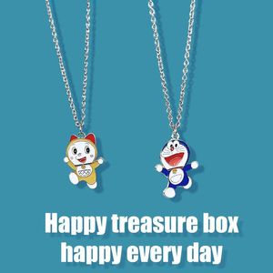 Pendant Necklaces 1 Pair Cartoon Cute Couples Men Women Paired Pendants Necklace Hip Hop Fashion Chain Girl Friend Accessories Student Siste