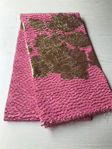 5 Metri/lotto Bellissimo Fucsia Jacquard Francese Tessuto di Pizzo Netto Fiore Del Ricamo Africano Materiale di Maglia Per Vestire QN106