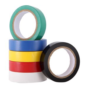 6 färger 15m / st Electrical Tape Isolering Adhesive Tapes Hög temperaturisolering Vattentät PVC