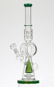 Новые Уникальные Premium Heady Big Recycler Стекло Bong Водяная Кальян Курительная труба 17 дюймов Высота 5 мм Толщина Женский Сустав Перколятор DAB Установка