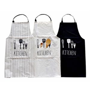 Kvinnliga män Apron Commercial Restaurant Home Bib Spun Poly Cotton Kitchen Förkläden Dh8467