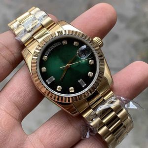 7 스타일 Unisex 핫 판매 시계 36 mm 128235 118235 128235 일 날짜 대통령 18K 로즈 골드 다이아몬드 아시아 2813 자동 무브먼트 시계 36mm