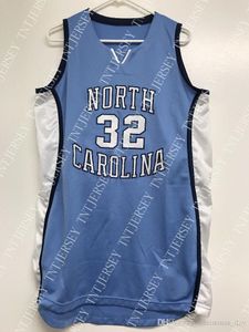 Personalizzato economico Rashad McCants # 32 UNC Tar Heels Maglia da basket cucita Personalizza qualsiasi nome numerico UOMO DONNA GIOVANI XS-5XL