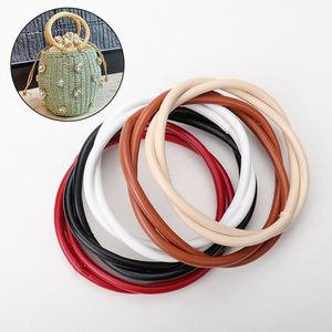 Acessórios para peças da bolsa 2/5pcs Deepelel 13/18.5cm Ring PU Sacos Handle Diy Knitbag Surfating Suportes de costura para fazer carteira BS240