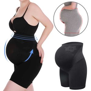 Maternity Shapewear High Waist Abdomen Support Shorts Seamless Pregnancy Underwear Tummy Control Slimming Panties Body Shaper 211112