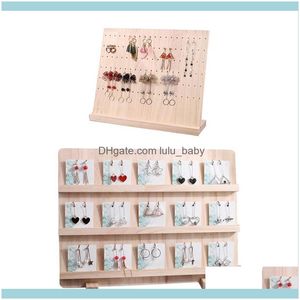 Jewelry Packaging Jewelryjewelry Pouches Bags 2 Pcs Wood Display Hanging Stand Rack Holder 40 X 30Cm & 25 30 8.5Cm Drop Delivery 2021 Qg