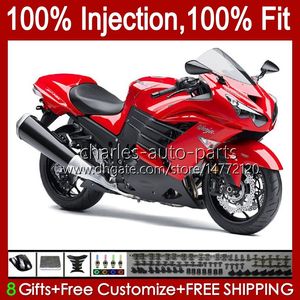 Injection Fairings For KAWASAKI NINJA ZZR 1400 CC ZX 14R 14 R ZZR1400 06-11 4No.37 ZX14R 06 07 08 09 10 11 ZZR-1400 ZX-14R 2006 2007 2008 2009 2010 2011 OEM Bodys red black blk