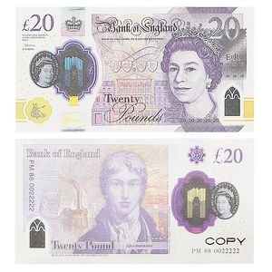 Paper Money Toys Uk Pounds GBP British 10 20 50 commemorative Prop copy Movie Banknotes toy For Kids Christmas Gifts or Video Film3259601E128
