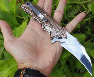 Snabb leverans DA158 Flipper Folding Blade Tactical Claw Knife 440c Spegel Polish Blade Stål Hantera Karambit med Retail Box