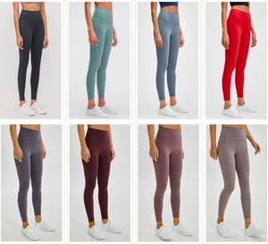 L 32 Yoga Tayt Spor Giyim Kadın Legging Yüksek Bel Koşu Fitness Spor Egzersiz Tam Boy Pantolon Tomruk Egzersiz Tayt