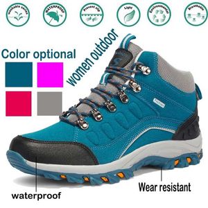 Unisex Ao ar livre Caminhadas Sapatos para Homens Mulheres Durável Água Impermeável Escalada Botas Táticas Não-deslizamento Trekking Sneakers 211009