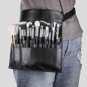 Nxy Cosmetic Bags Beash Organizer Multi Fuction Black PU Талия Макияж с поясом для профессиональных Artis 220303