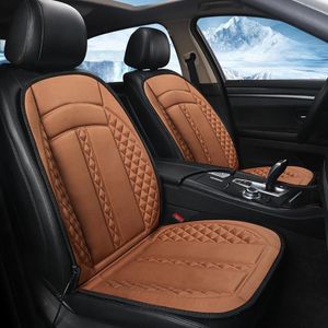 Coprisedili per auto Cuscino riscaldante Copertura riscaldata elettrica automatica Mantieni caldi Accessori interni universali in inverno Nero Marrone Grigio