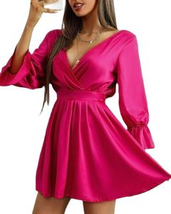 Casual Sukienki Fabryka Hurtownie Dostosowane V Neck Belt Elegancki Dla Kobiet Odzież damska Damska Sukienka Kobiety Ubrania
