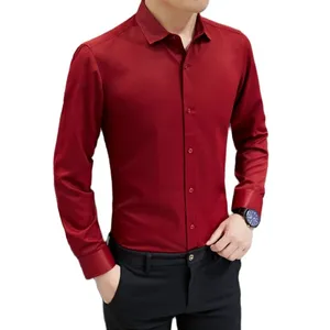 Men s Dress Shirts Dazn Italy Casual Shirt Autumn Business Lapel Button Door Pocket Trim Solid Color Colors M XL
