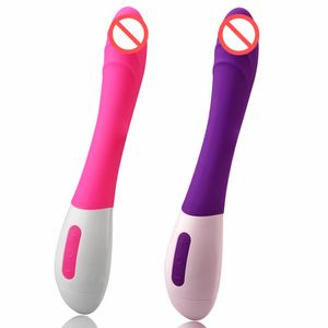 G Spot Av Massage Stick Vibrator Silicone Vibrator AV Massage Stick Onani Toy Vuxen Sexleksaker Leveranser för Kvinna