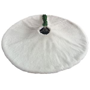 Christmas Decorations Cm Plush Tree Skirt White in Snow Foot Cover Holiday