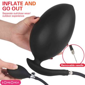 NXY Sex Anal toys Super Large Inflatable Big Butt Plug Pump Dilator Massager Expandable No Vibrator Balls Toys for Women Man Gay 1201
