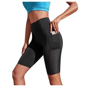 YOGA Kıyafet Yüksek Bel Tozluk Spor Kadınlar Dikişsiz Örgü Terapo Fitness Kalça Açık Atletik Tayt Pantalon Femme
