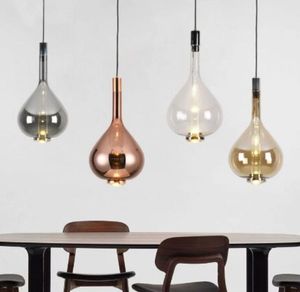 Nytt Postmodern Creative Glass Nordic Restaurant Hängsmycke Lampa Sovrum Sängside Enkel Personlighet Hängande Ljus