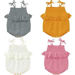 Emmababy Free Baby Knit Pagliaccetto Ragazze Carino Crochet s Bambino Marca Primavera Bretella Infantile Bella Maglia 211101