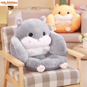 Hamster Cushion Back Office Chair Sofa Pillow Home Decoration Tatami Söt Ländryggstöd