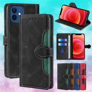 Luxury Leather Wallet Phone Cases For iPhone 12 11 Pro Max XR XS X SE 6 7 8 Plus Samsung Galaxy S20 Ultra S21 FE A32 4G A52 A72 5G XCOVER 5 Kickstand Protective Back Cover