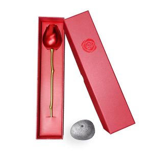 Творческий металлический розовый симуляция цветок ювелирные изделия коробки валентинки сюрприз подарочная коробка домашнее кольцо ожерелье для хранения корпус SN2527