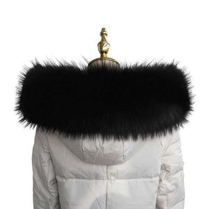 100% real guaxinim colar de pele de guaxinim para parkas casacos jaqueta inverno quente lenços mulheres genuíno couro grande colar de pele luxo grande tamanho H0923