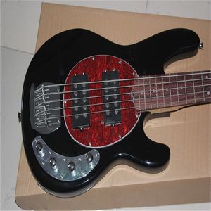 Sprzedaż Ernie Ball Musicman Music Man Sting Ray 5 Struny 9 V Active Pickup Czarna elektryczna gitara basowa