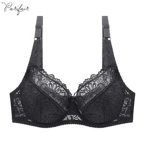 PairFairy Womens Large Cup D E F Unlined Bra Full Cup Lace Bras Plus Size 75-100 Floral Soutien Gorge Underwired Bralette 211110